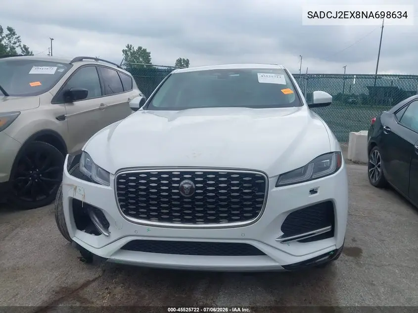 2022 Jaguar F-Pace S P250 Awd Automatic VIN: SADCJ2EX8NA698634 Lot: 45525722