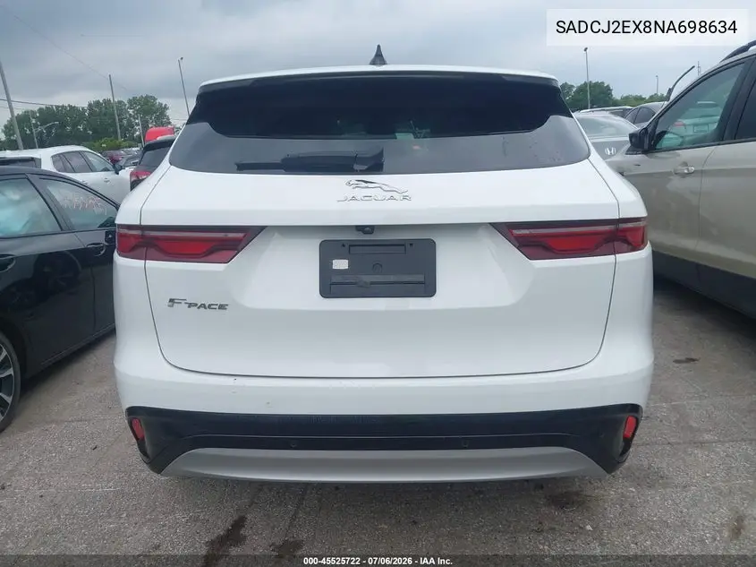 2022 Jaguar F-Pace S P250 Awd Automatic VIN: SADCJ2EX8NA698634 Lot: 45525722