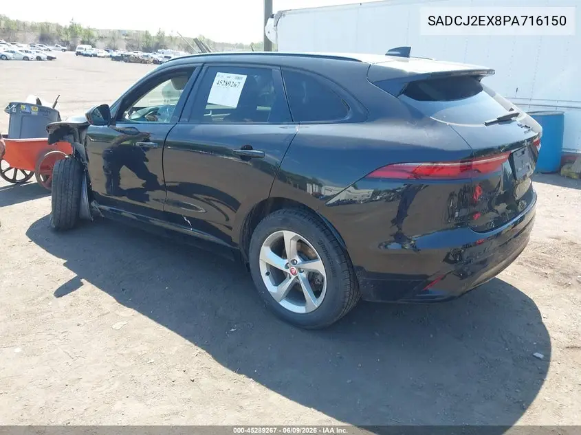 2023 Jaguar F-Pace S P250 Awd Automatic VIN: SADCJ2EX8PA716150 Lot: 45289267