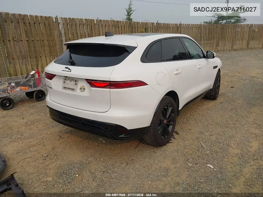 2023 Jaguar F-Pace S P250 Awd Automatic VIN: SADCJ2EX9PA716027 Lot: 45617648