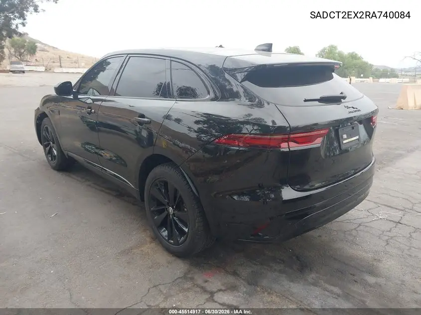 2024 Jaguar F-Pace R-Dynamic S P250 Awd Automatic VIN: SADCT2EX2RA740084 Lot: 45514917