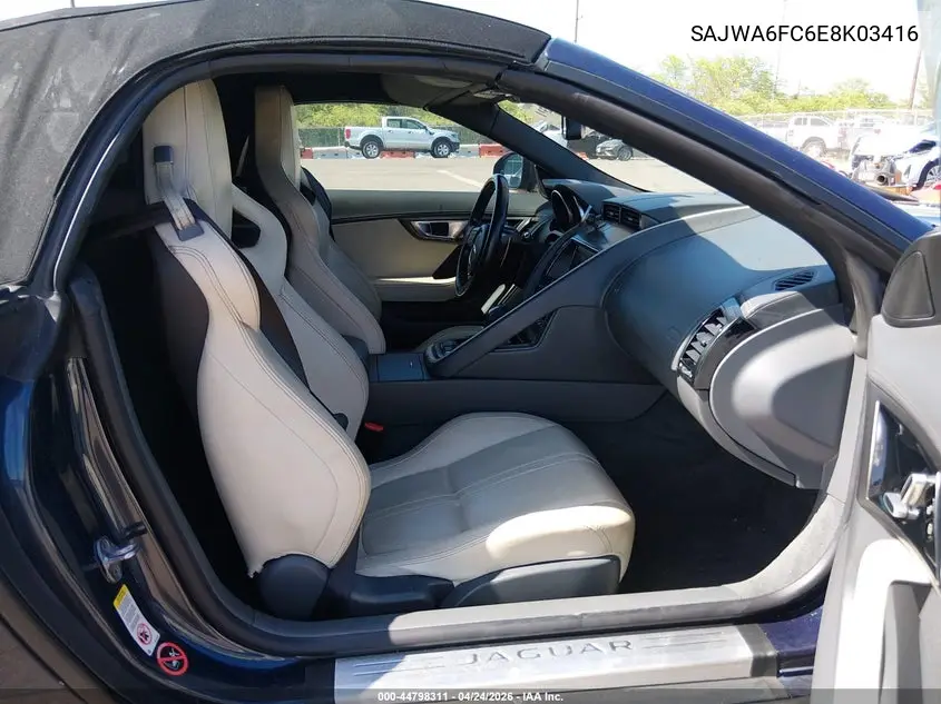2014 Jaguar F-Type S VIN: SAJWA6FC6E8K03416 Lot: 44798311