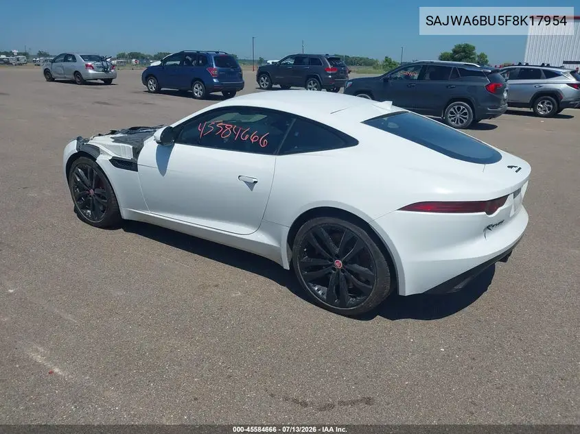 2015 Jaguar F-Type S VIN: SAJWA6BU5F8K17954 Lot: 45584666