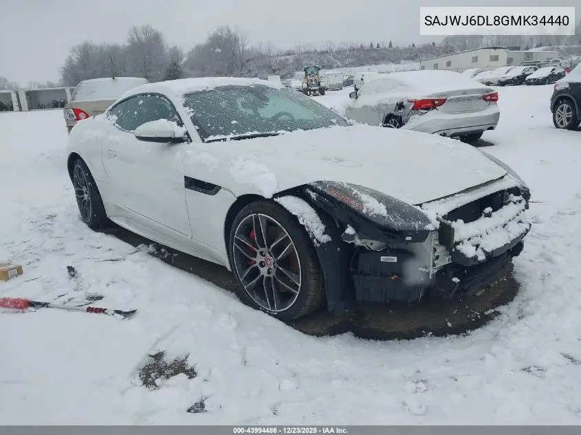 2016 Jaguar F-Type R VIN: SAJWJ6DL8GMK34440 Lot: 43994486