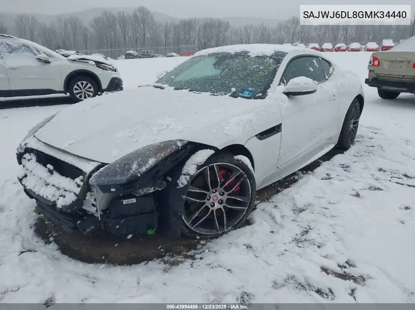 2016 Jaguar F-Type R VIN: SAJWJ6DL8GMK34440 Lot: 43994486