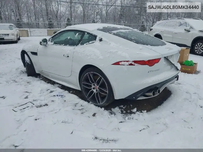 2016 Jaguar F-Type R VIN: SAJWJ6DL8GMK34440 Lot: 43994486