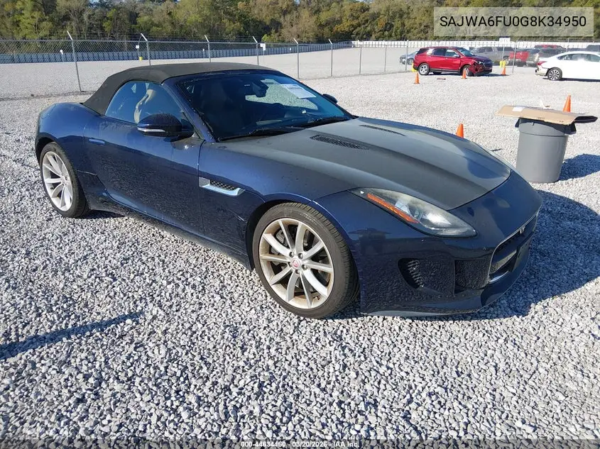 2016 Jaguar F-Type S VIN: SAJWA6FU0G8K34950 Lot: 44634460