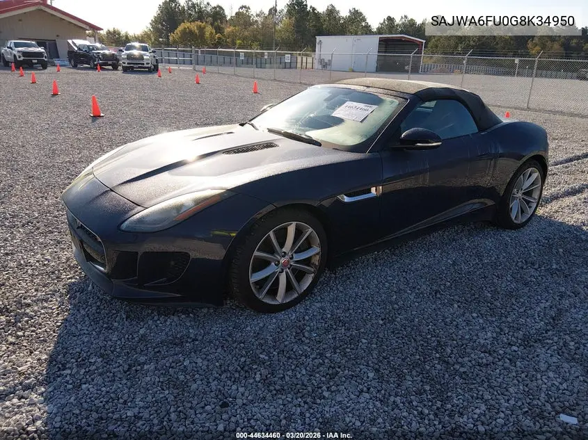 2016 Jaguar F-Type S VIN: SAJWA6FU0G8K34950 Lot: 44634460