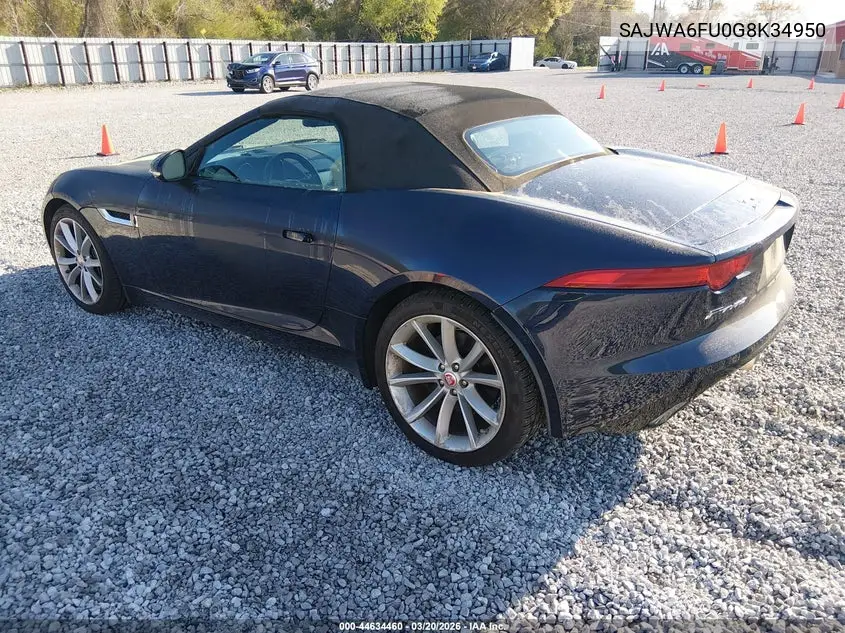 2016 Jaguar F-Type S VIN: SAJWA6FU0G8K34950 Lot: 44634460