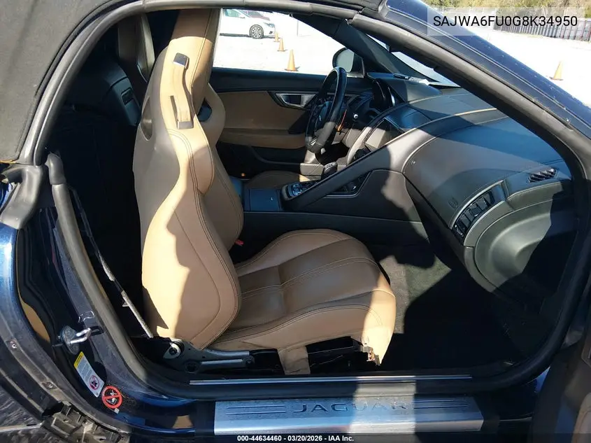 2016 Jaguar F-Type S VIN: SAJWA6FU0G8K34950 Lot: 44634460