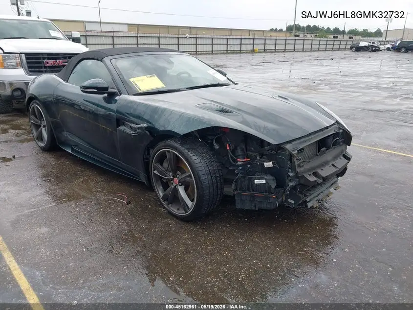 2016 Jaguar F-Type R VIN: SAJWJ6HL8GMK32732 Lot: 45162961