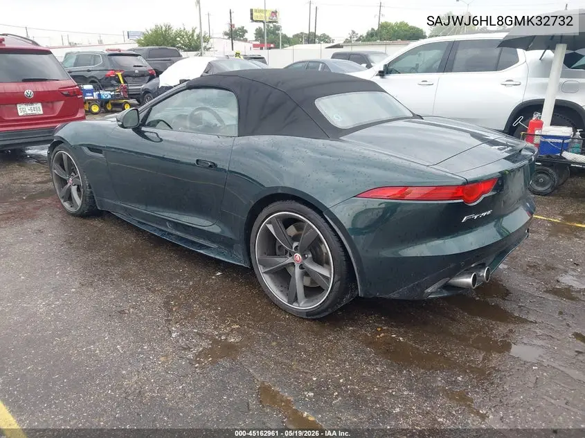 2016 Jaguar F-Type R VIN: SAJWJ6HL8GMK32732 Lot: 45162961