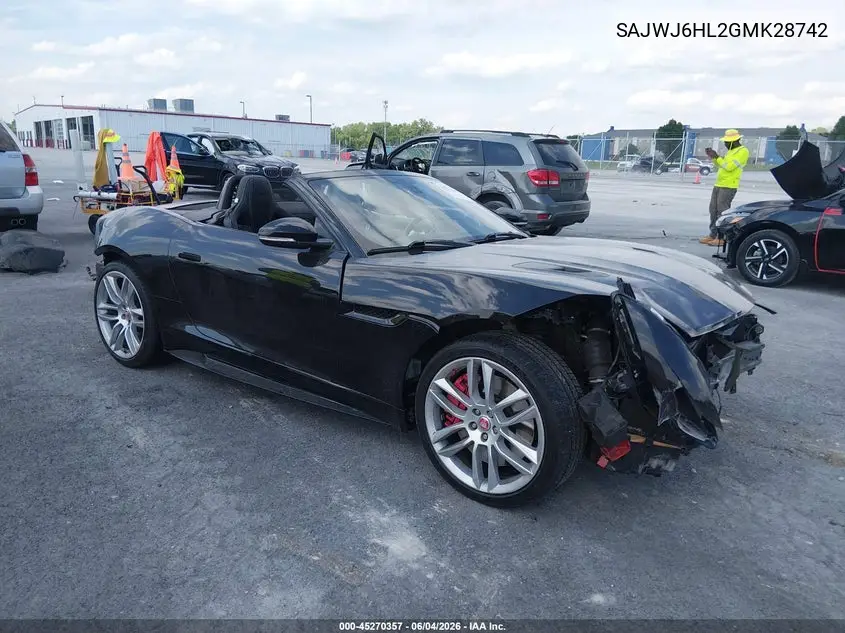 2016 Jaguar F-Type R VIN: SAJWJ6HL2GMK28742 Lot: 45270357