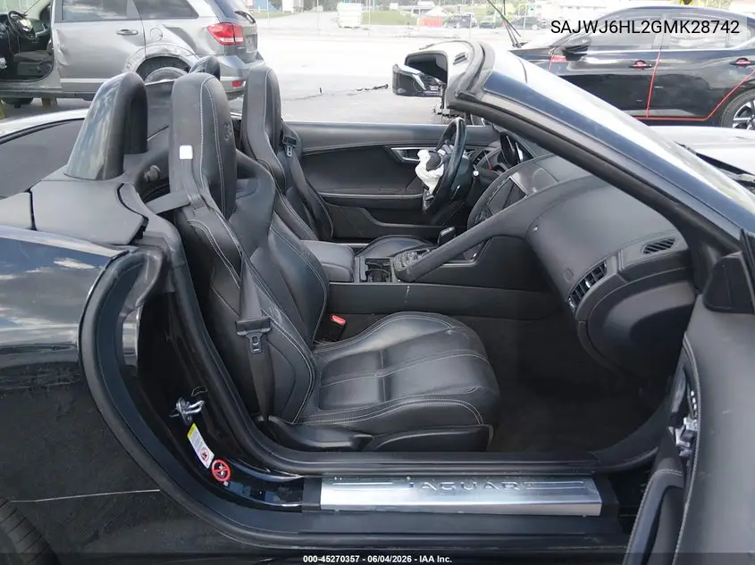 2016 Jaguar F-Type R VIN: SAJWJ6HL2GMK28742 Lot: 45270357