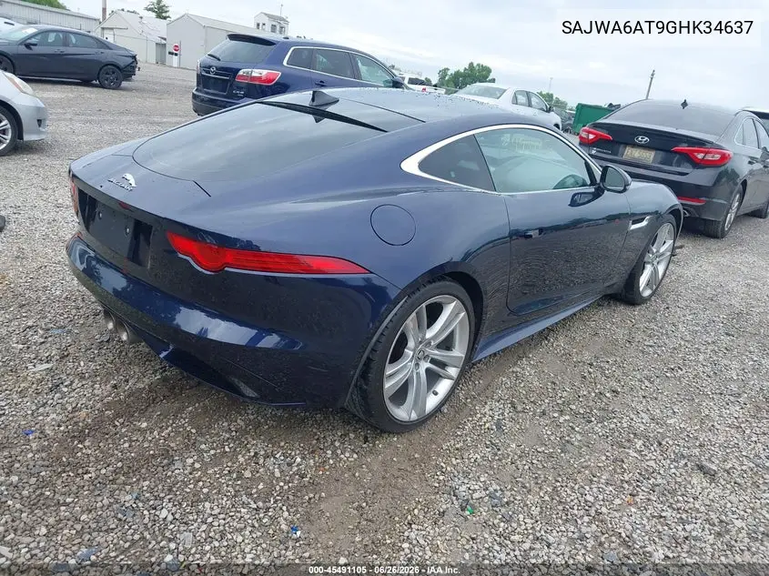 2016 Jaguar F-Type VIN: SAJWA6AT9GHK34637 Lot: 45491105