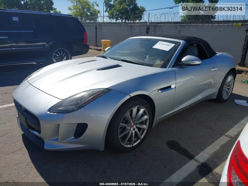 2016 Jaguar F-Type VIN: SAJWA6ET6G8K30314 Lot: 45569985