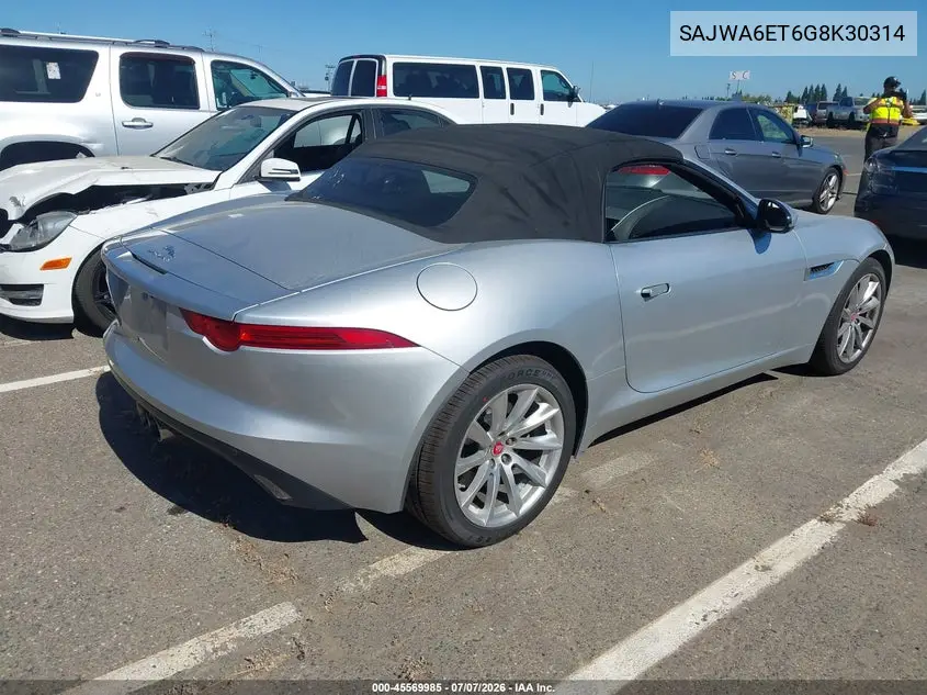 2016 Jaguar F-Type VIN: SAJWA6ET6G8K30314 Lot: 45569985