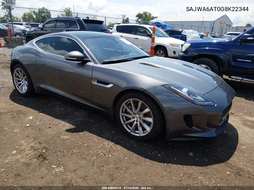 2016 Jaguar F-Type VIN: SAJWA6AT0G8K22344 Lot: 45604218