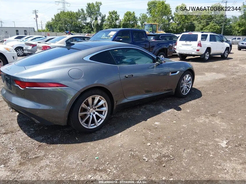 2016 Jaguar F-Type VIN: SAJWA6AT0G8K22344 Lot: 45604218
