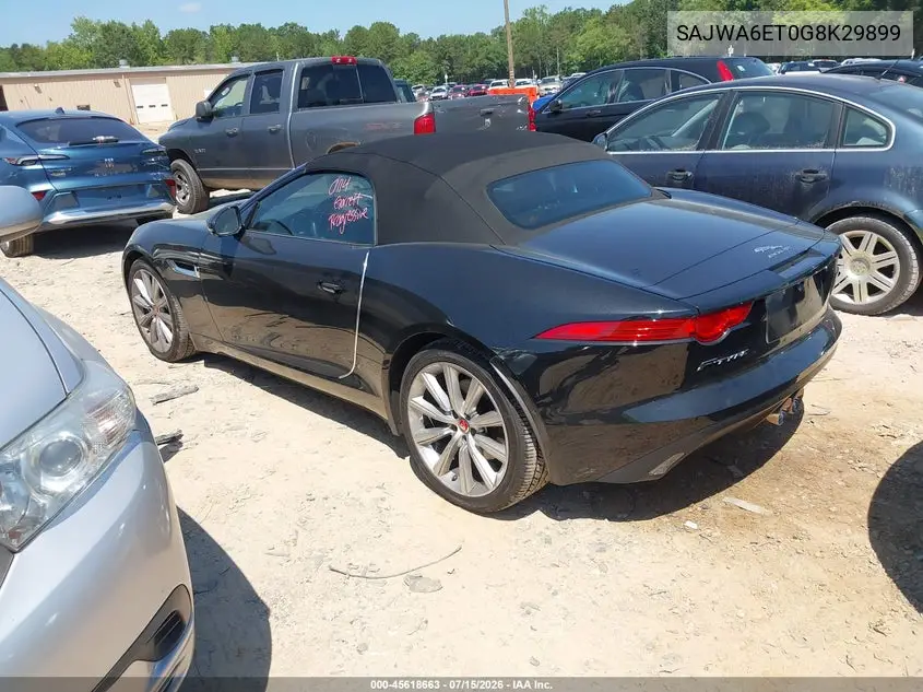 2016 Jaguar F-Type VIN: SAJWA6ET0G8K29899 Lot: 45618663