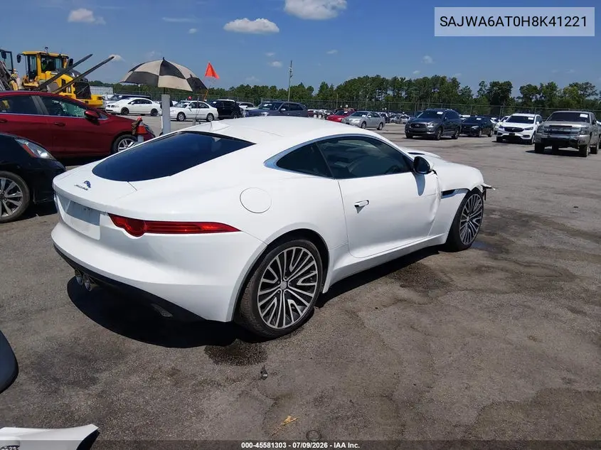 2017 Jaguar F-Type Premium VIN: SAJWA6AT0H8K41221 Lot: 45581303