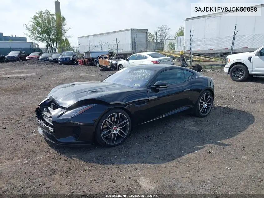 2018 Jaguar F-Type 380Hp VIN: SAJDK1FV8JCK50088 Lot: 44948070