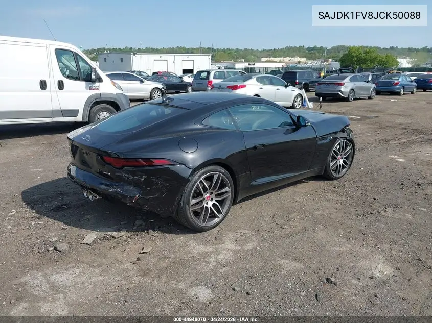 2018 Jaguar F-Type 380Hp VIN: SAJDK1FV8JCK50088 Lot: 44948070