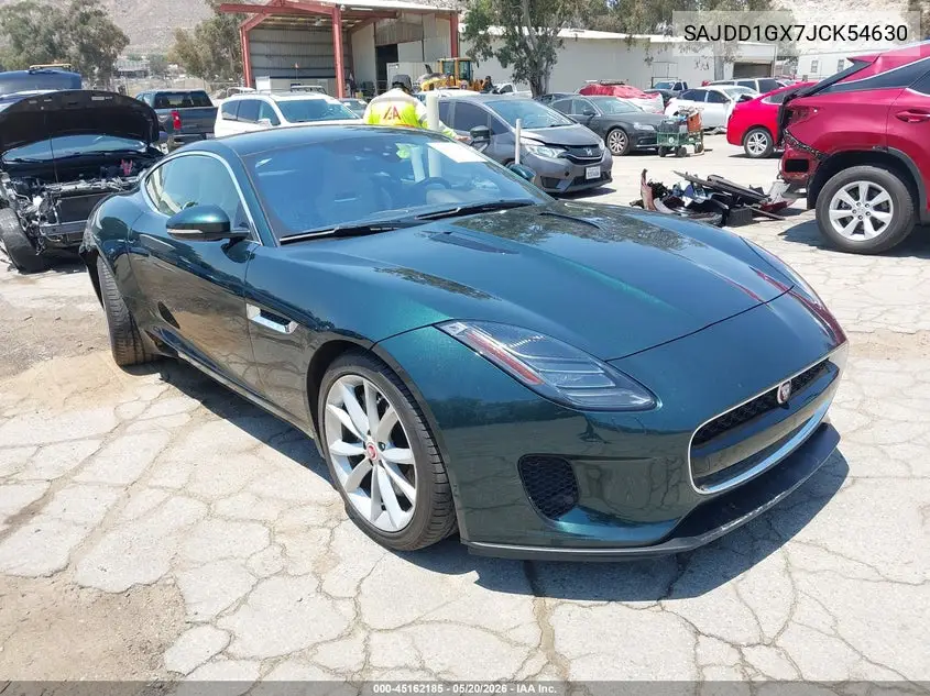 2018 Jaguar F-Type 296Hp VIN: SAJDD1GX7JCK54630 Lot: 45162185