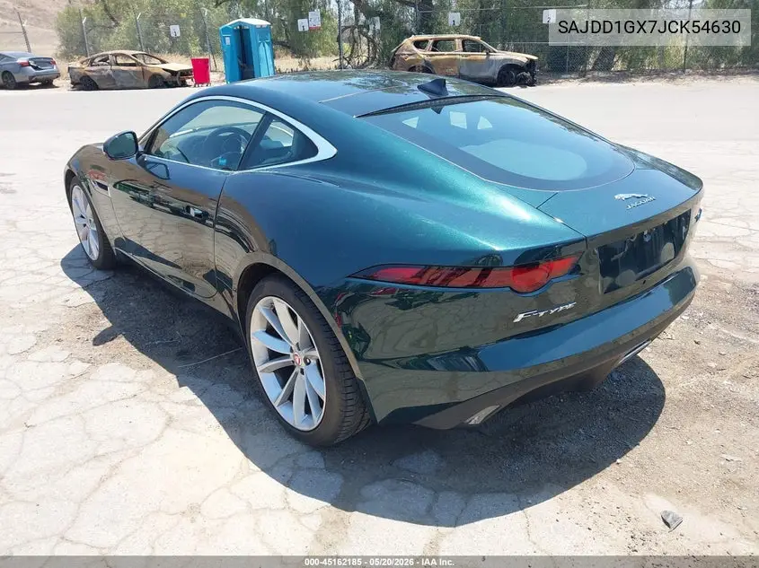 2018 Jaguar F-Type 296Hp VIN: SAJDD1GX7JCK54630 Lot: 45162185