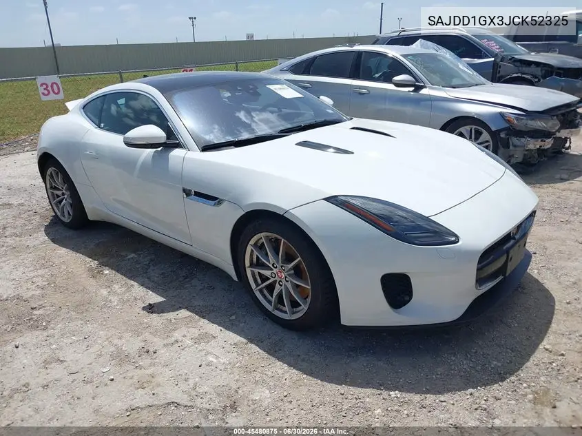 2018 Jaguar F-Type 296Hp VIN: SAJDD1GX3JCK52325 Lot: 45480875