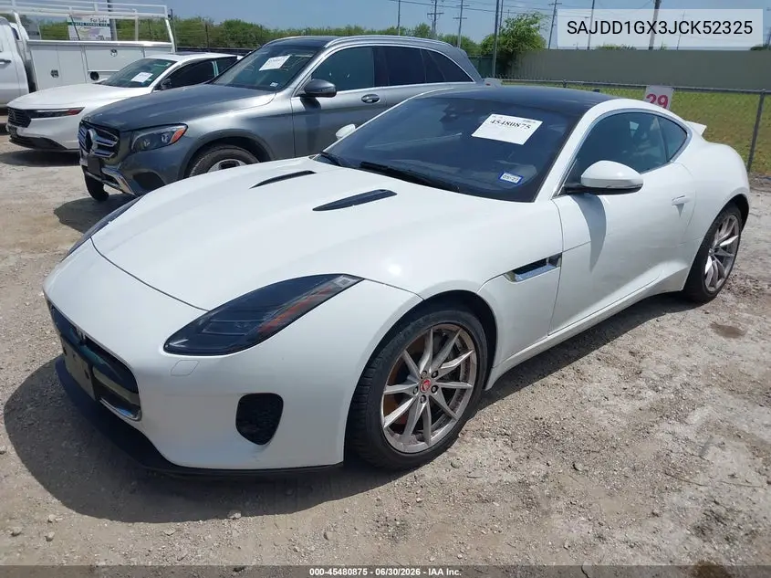 2018 Jaguar F-Type 296Hp VIN: SAJDD1GX3JCK52325 Lot: 45480875