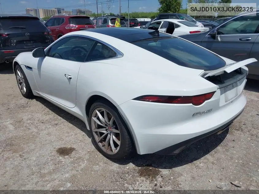 2018 Jaguar F-Type 296Hp VIN: SAJDD1GX3JCK52325 Lot: 45480875