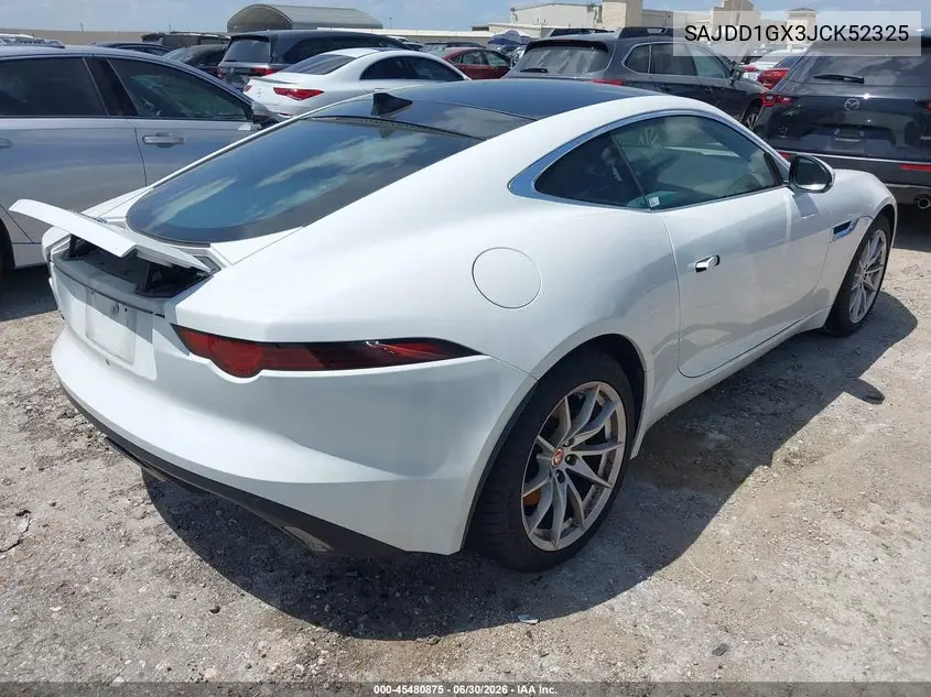 2018 Jaguar F-Type 296Hp VIN: SAJDD1GX3JCK52325 Lot: 45480875
