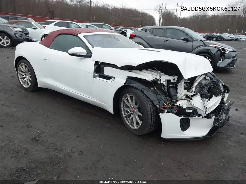 2019 Jaguar F-Type P300 VIN: SAJDD5GX5KCK60127 Lot: 44419722