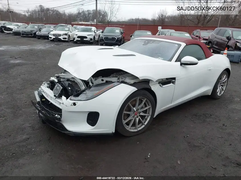 2019 Jaguar F-Type P300 VIN: SAJDD5GX5KCK60127 Lot: 44419722