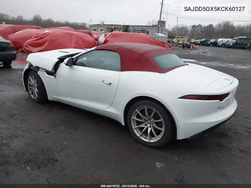 2019 Jaguar F-Type P300 VIN: SAJDD5GX5KCK60127 Lot: 44419722