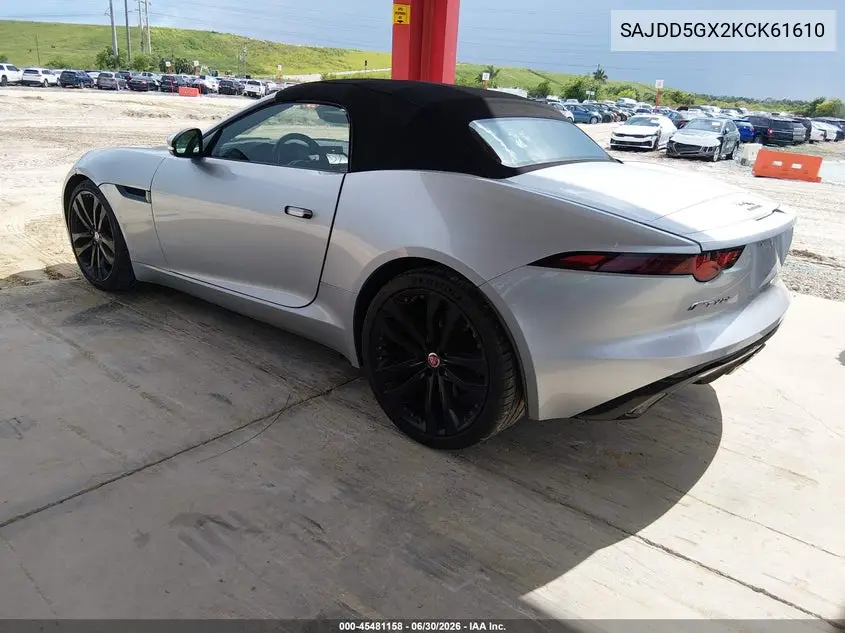 2019 Jaguar F-Type P300 VIN: SAJDD5GX2KCK61610 Lot: 45481158