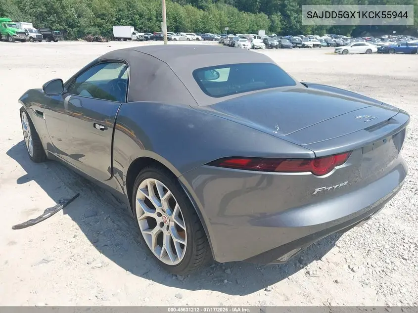 2019 Jaguar F-Type P300 VIN: SAJDD5GX1KCK55944 Lot: 45631212