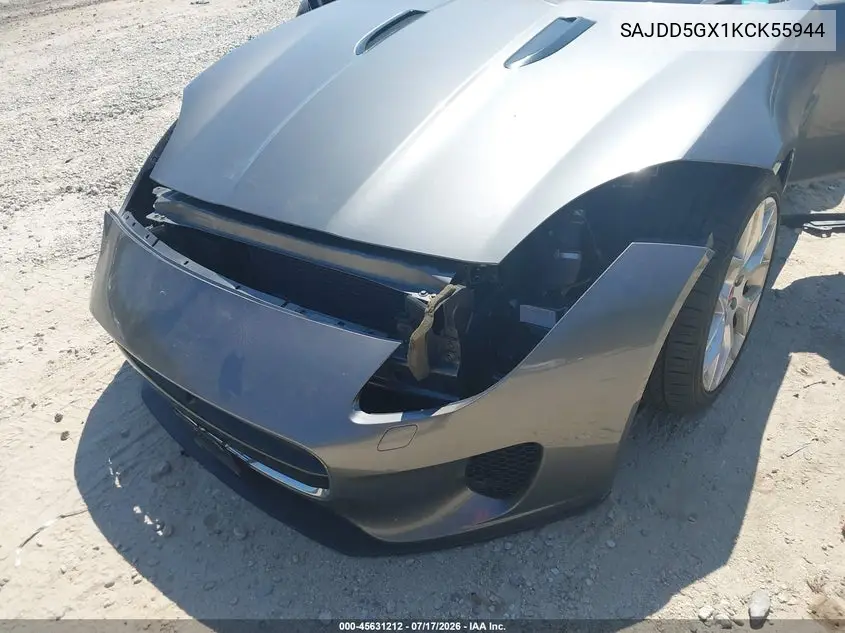 2019 Jaguar F-Type P300 VIN: SAJDD5GX1KCK55944 Lot: 45631212