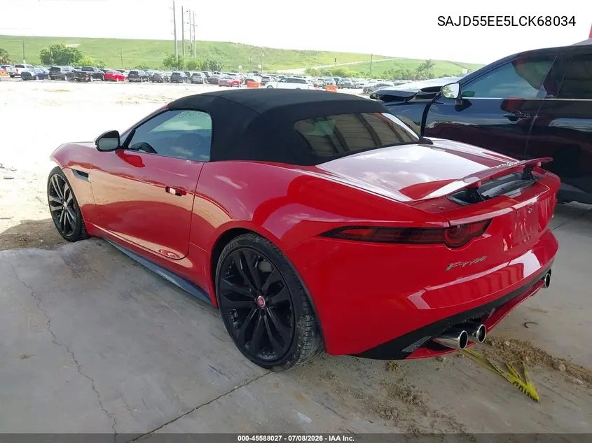 2020 Jaguar F-Type R Awd Automatic VIN: SAJD55EE5LCK68034 Lot: 45588027