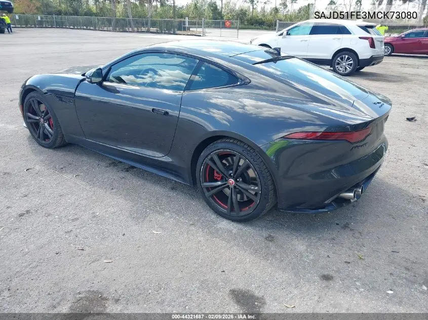 2021 Jaguar F-Type R Awd Automatic VIN: SAJD51FE3MCK73080 Lot: 44321687
