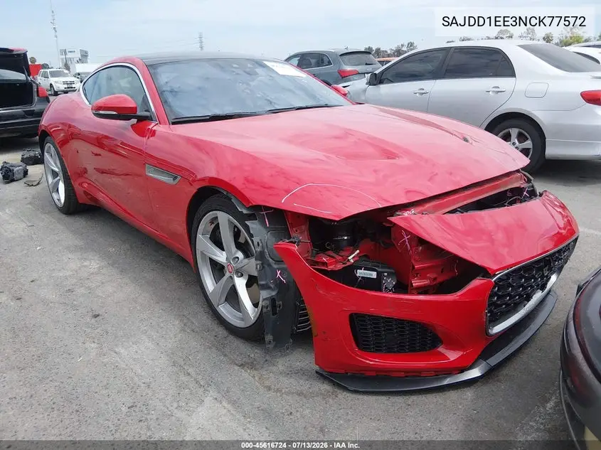 2022 Jaguar F-Type P450 Rwd Automatic VIN: SAJDD1EE3NCK77572 Lot: 45616724