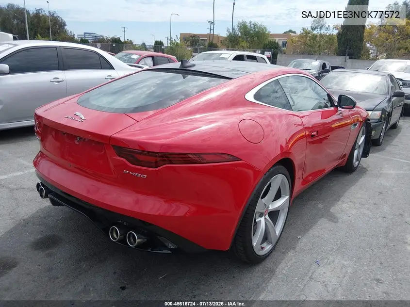 2022 Jaguar F-Type P450 Rwd Automatic VIN: SAJDD1EE3NCK77572 Lot: 45616724