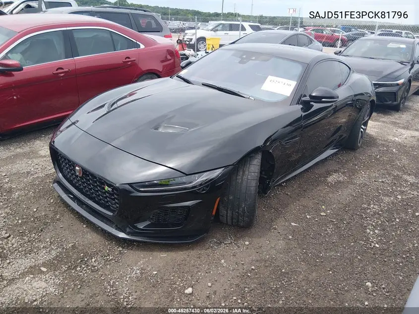 2023 Jaguar F-Type R Awd Automatic VIN: SAJD51FE3PCK81796 Lot: 45257430