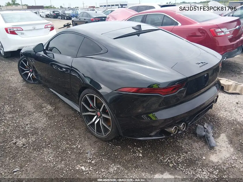 2023 Jaguar F-Type R Awd Automatic VIN: SAJD51FE3PCK81796 Lot: 45257430