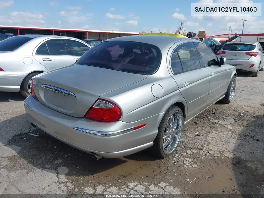 2000 Jaguar S-Type 3.0L V6 VIN: SAJDA01C2YFL10460 Lot: 44567534
