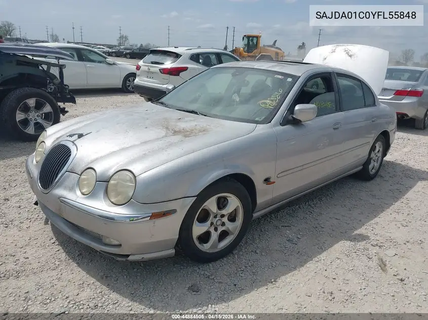 2000 Jaguar S-Type 3.0L V6 VIN: SAJDA01C0YFL55848 Lot: 44884505