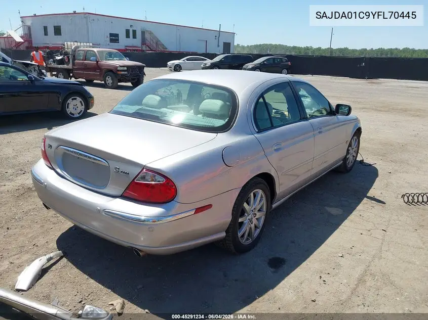 2000 Jaguar S-Type 3.0L V6 VIN: SAJDA01C9YFL70445 Lot: 45291234