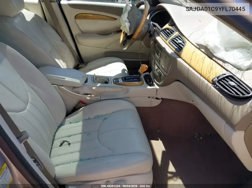 2000 Jaguar S-Type 3.0L V6 VIN: SAJDA01C9YFL70445 Lot: 45291234