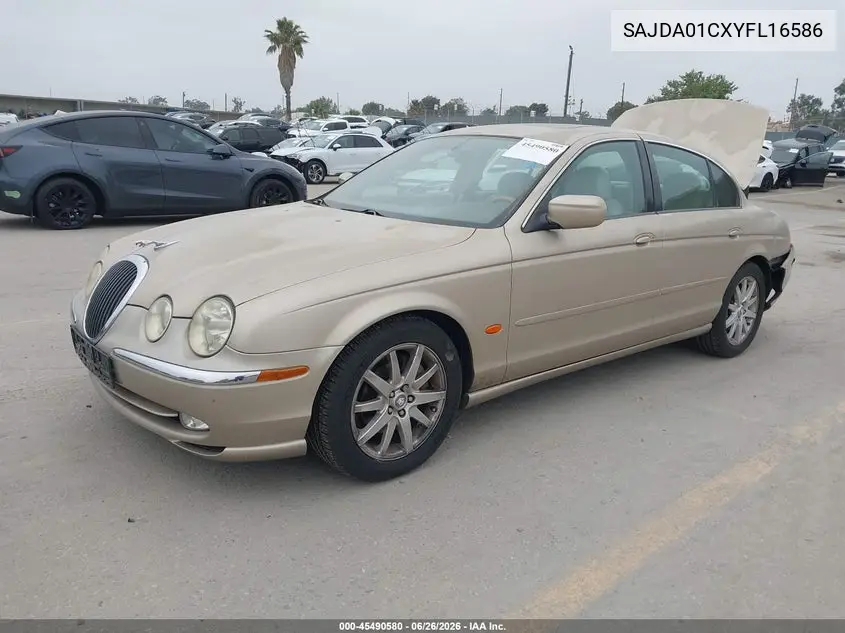 2000 Jaguar S-Type 3.0L V6 VIN: SAJDA01CXYFL16586 Lot: 45490580